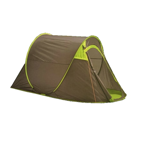 Cort auto-expandabil, Living & Garden, Dublu, Dimensiuni 245/145/110 cm, Plasa de tantari, Gri/Verde