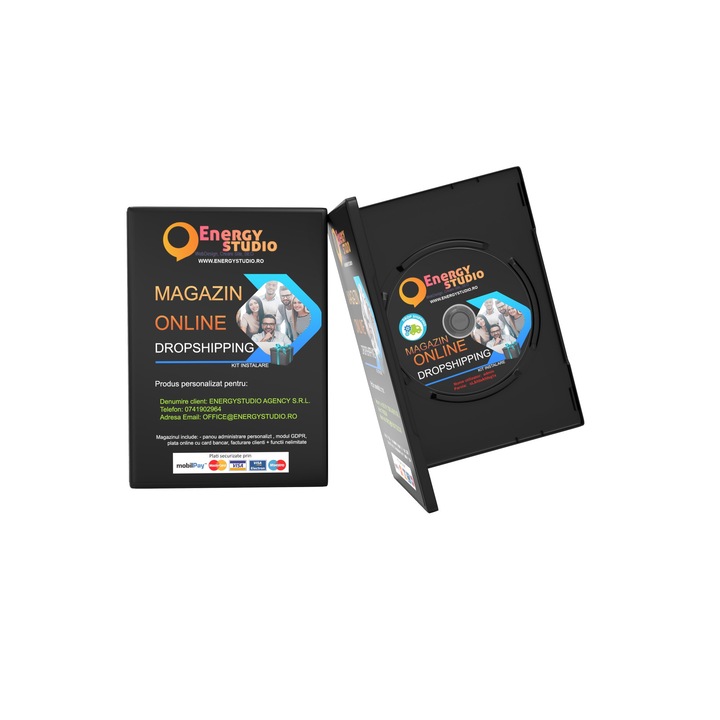 Aplicatie mozaWeb, Wordpress, Pachetul 4 Magazin Online Dropshipping, utilizare server, design 2022