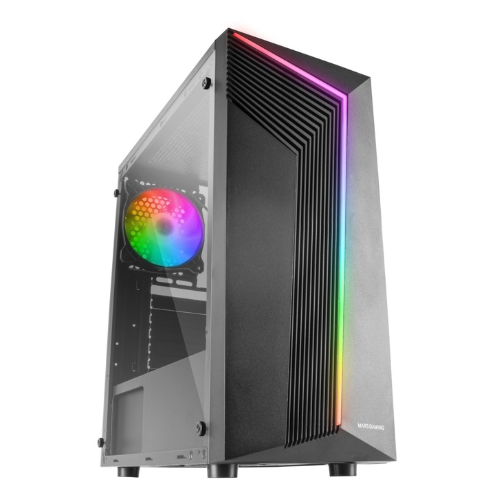 Sistem Desktop PC Gaming GRT RGB cu procesor Intel® Core™ i7-10700F pana la 4.80GHz, 16GB DDR4, 1TB HDD, 480GB SSD, GeForce® RTX 2060 6GB GDDR6