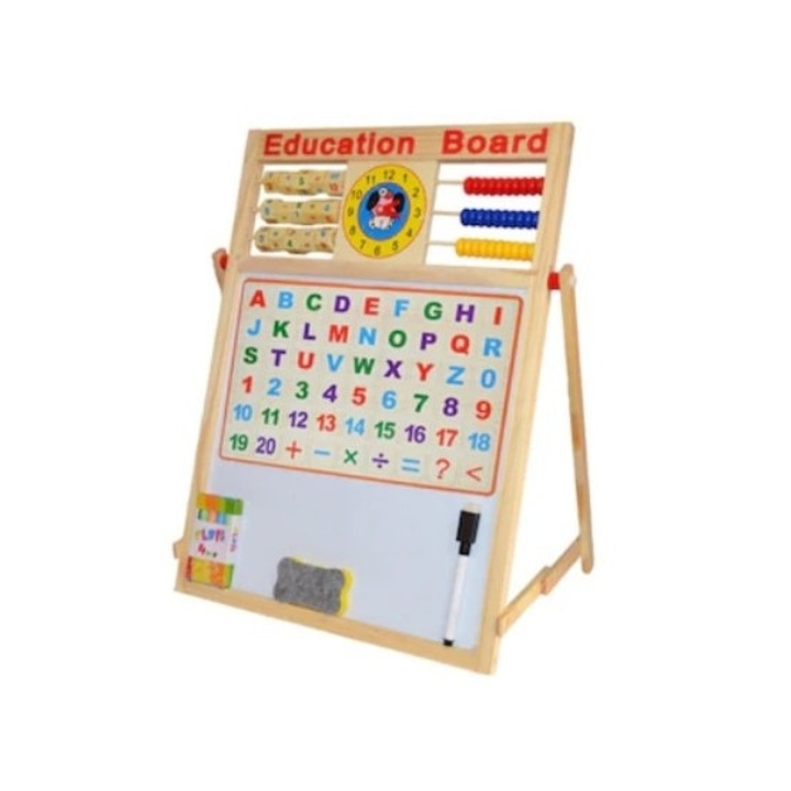 Tabla magnetica FOXMAG24 cu 2 fete, educationala, de scris si desenat pentru copii