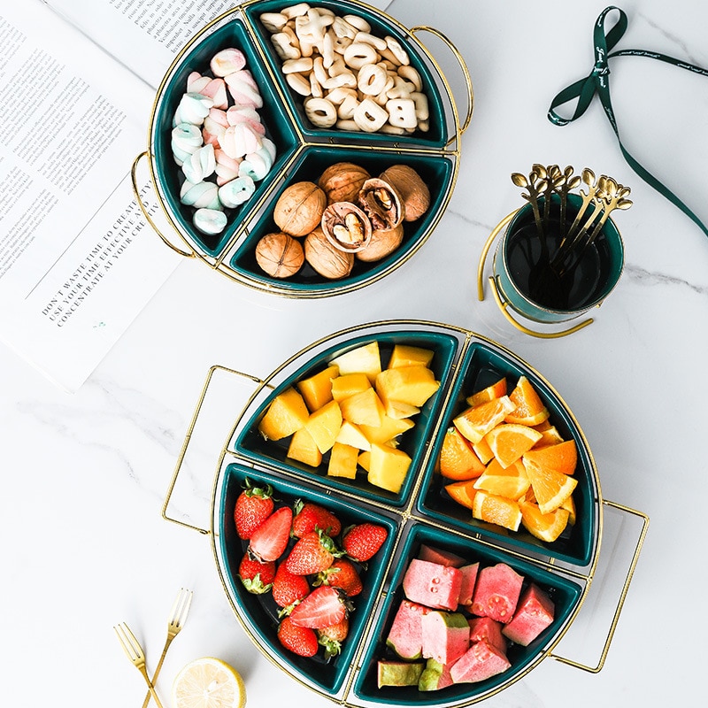 Tava Fructe TRENDY S Cu Trei Compartimente Verde Auriu EMAG ro tava-fructe-trendy-s-cu-trei-compartimente-verde-auriu-emag-ro