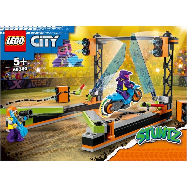 LEGO® City - Каскадьорско предизвикателство с мотоциклети 60340, 154 части