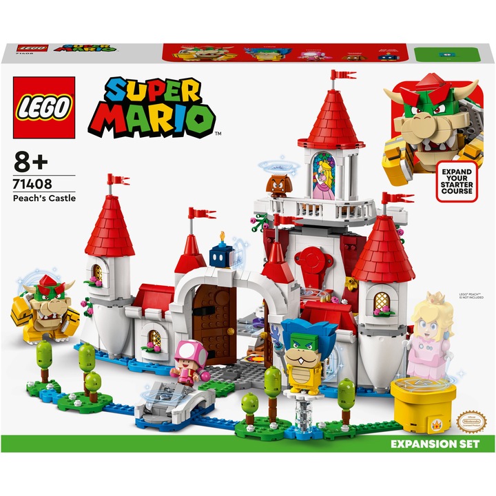 LEGO® Super Mario™ - Разширителен комплект - Замъкът на Праскова 71408, 1216 части