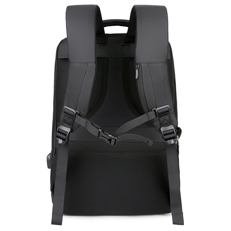 Rucsac laptop 15.6", impermeabil, cu port de incarcare USB, Escalate, 47x32x16 cm, Negru