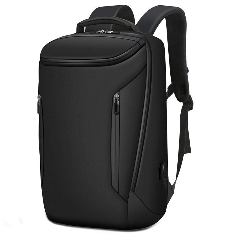 Rucsac laptop 15.6", impermeabil, cu port de incarcare USB, Escalate, 47x32x16 cm, Negru