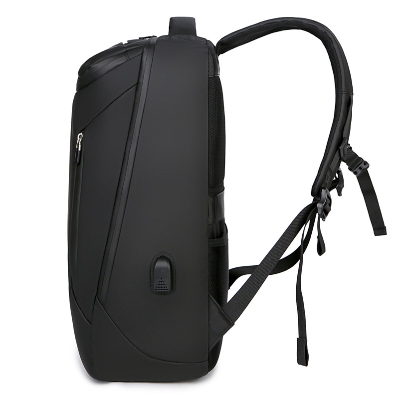 Rucsac laptop 15.6", impermeabil, cu port de incarcare USB, Escalate, 47x32x16 cm, Negru