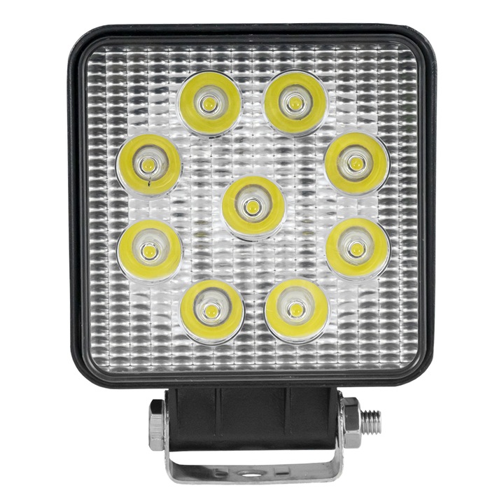 Proiector de lucru cu led, patrat, lumina concentrata, 9 leduri de 3W, JBM