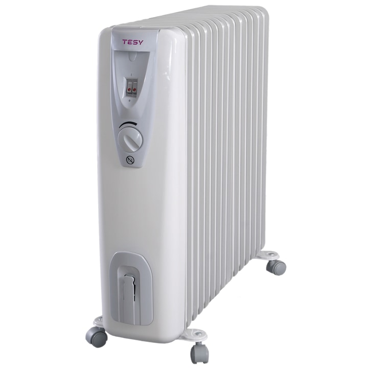 TESY CB 3014 E01 R elektromos fűtőtest, 3000 W, 14 elem, 3 fokozat, Biztonsági termosztát, Állítható termosztát, Fagyás elleni védelem