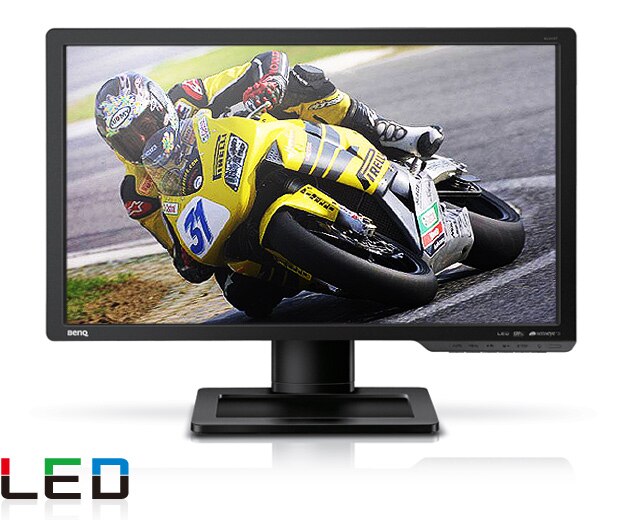 Monitor LED BenQ 23.6'', Wide, Full HD, DVI, HDMI, Negru