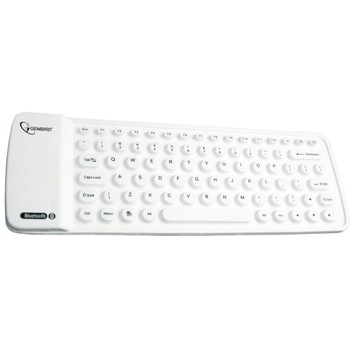 Tastatura Gembird KB-BTF1-W-US, Bluetooth, Alb Tastatura Gembird KB-BTF1-W-US, Bluetooth, Alb