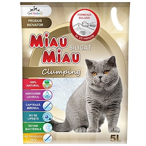 Miau-Miau Silicatic Clumping 5 L eMAG.ro