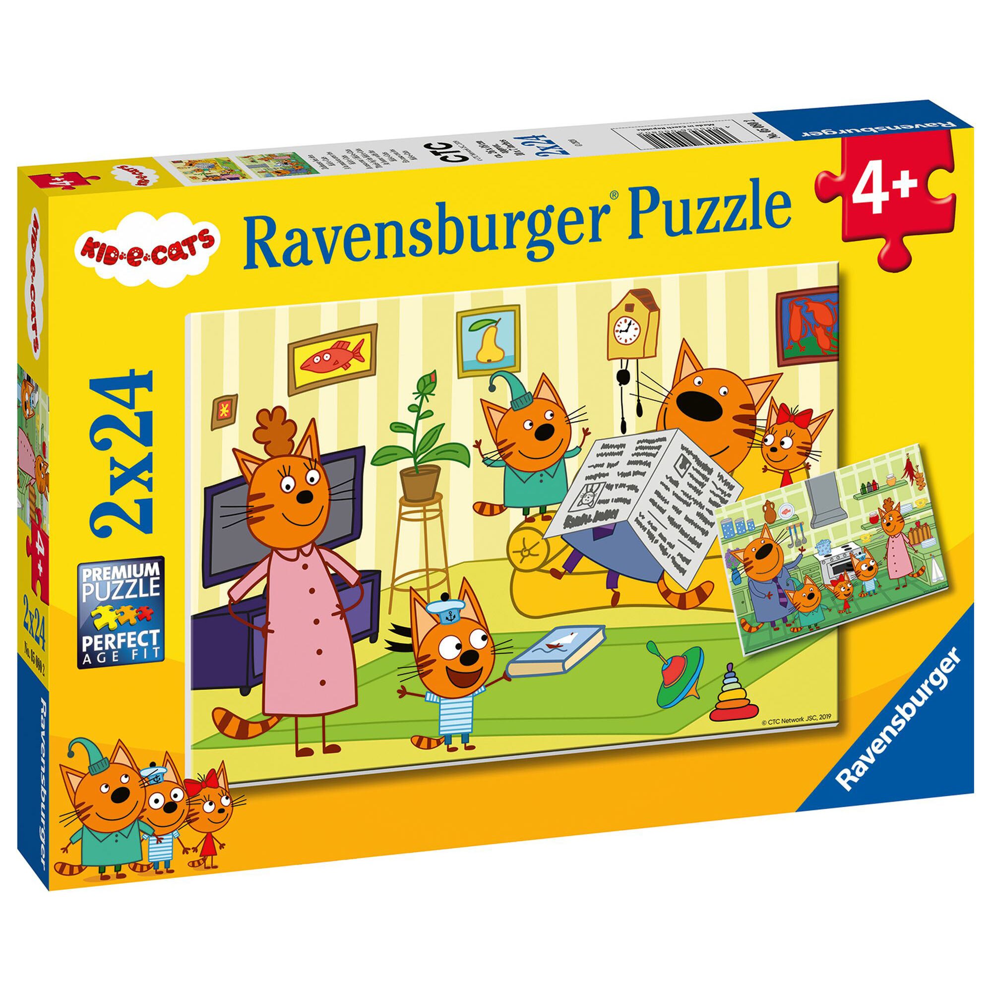 Puzzle Ravensburger - Kid-e-cats, 2 in 1, 2x24 piese - eMAG.ro