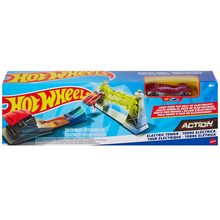 Set de joaca Hot Wheels Action - Pista Obstacol, Electric Tower