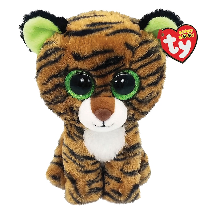 Jucarie de plus TY - Beanie Boos, Tigru Maro, 15 cm