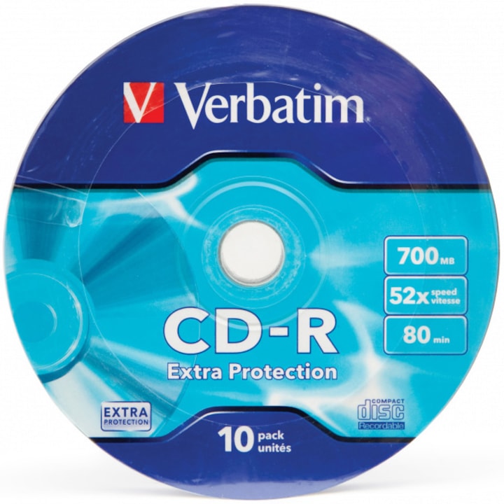 CD-R Verbatim 52X 700MB shrink 10 buc.
