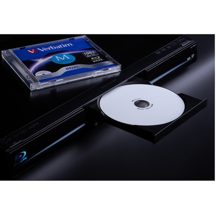 M-Disc Verbatim, 4X, 100GB printabil cu cerneala, carcasa Individuala