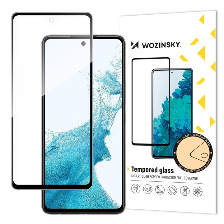 Стъклен Протектор Wozinsky за Samsung Galaxy A53 5G, Прозрачен/ Черен