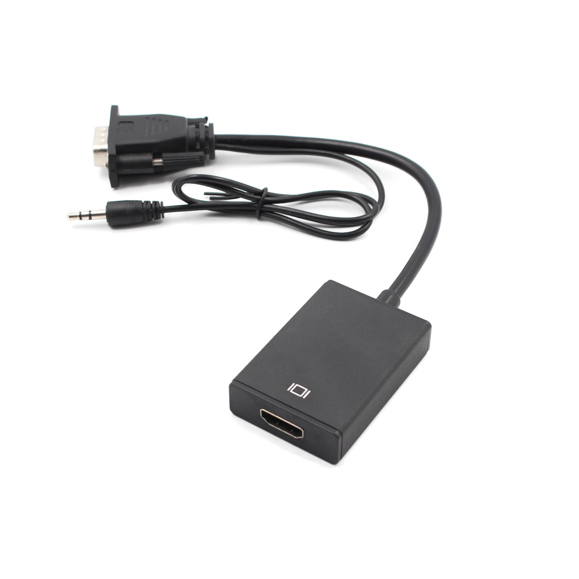 Adaptor de imagine de la VGA la HDMI + audio, Negru - eMAG.ro