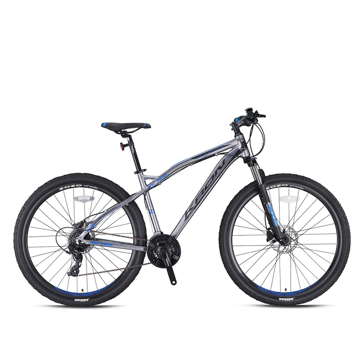 Велосипед KRON XC 150, хидравлични спирачки, колело 27.5", 24 скорости, рамка 19", цвят сив/син