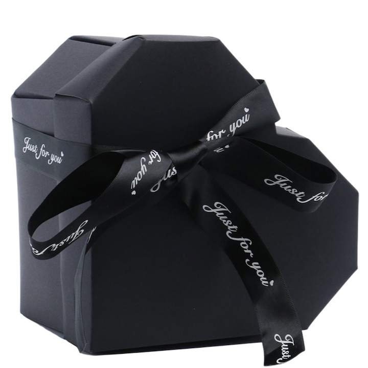 Createur, Fényképes meglepetés doboz, szív alakú, robbanásszerű kinyílás, fekete