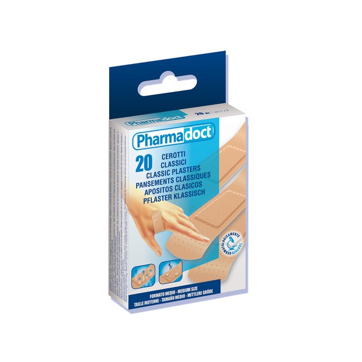 Plasturi Pharmadoct Classic 7x2 cm, 20 bucati