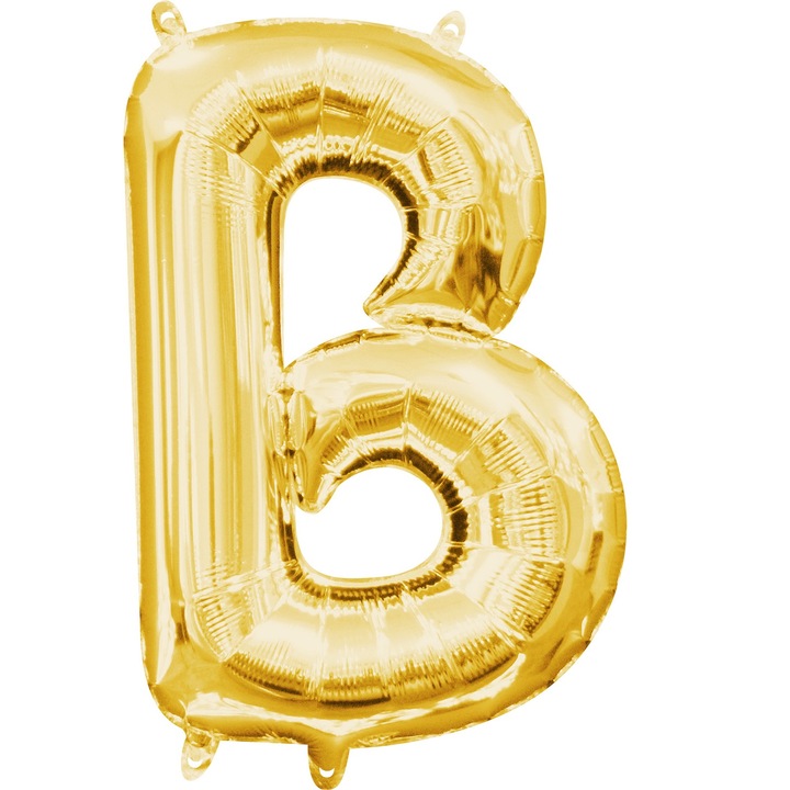 Златен балон от фолио 35 см, буква B