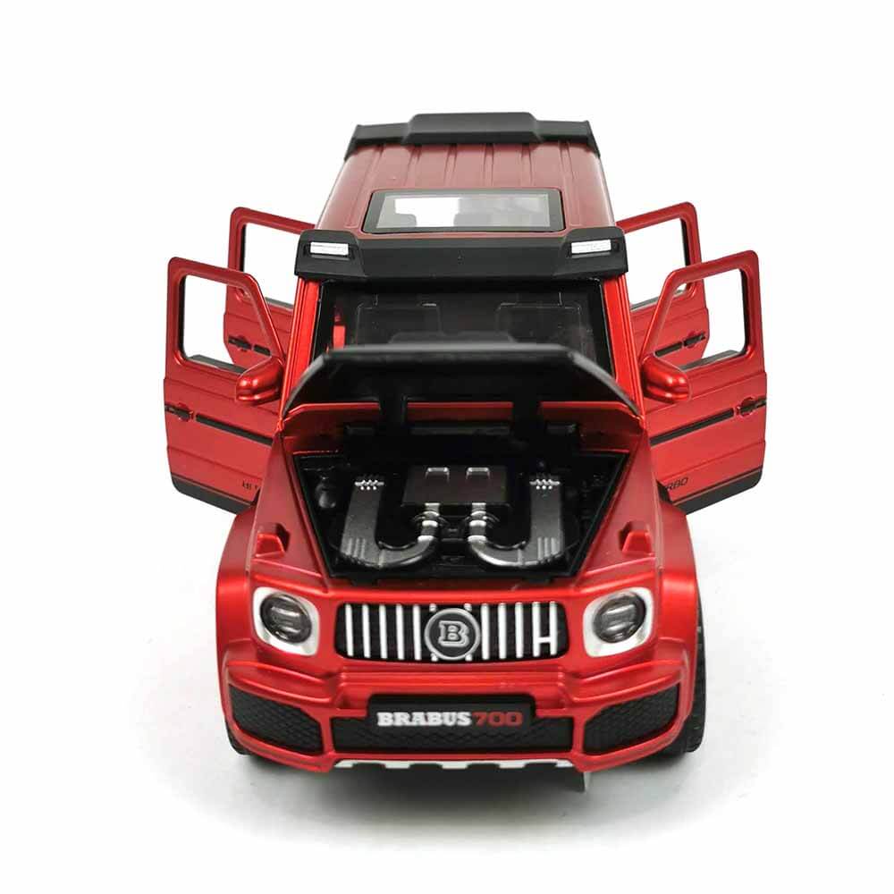 Метален джип, Mercedes G-class Brabus, Със звук и светлини, Червен, Без ...