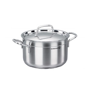 Oala cu capac din inox, 22x12cm 4litri, compatibila cu toate tipurile de aragaz, Korkmaz