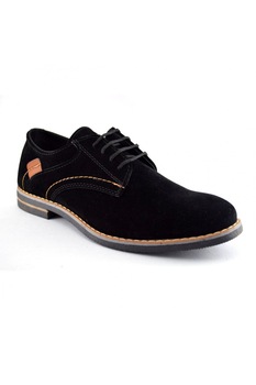 Pantofi barbatesti negri piele intoarsa THEICONIC, Negru, 41 Pantofi barbatesti negri piele intoarsa THEICONIC, Negru, 41