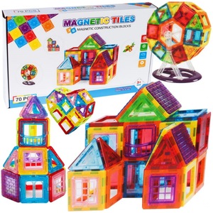 Joc magnetic de constructie multicolor 60 piese Jolly Mags eMAG.ro