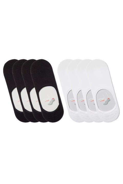 Комплект от 8 чифта мъжки чорапи Delis White/Black, Бял/Черен, 42-43