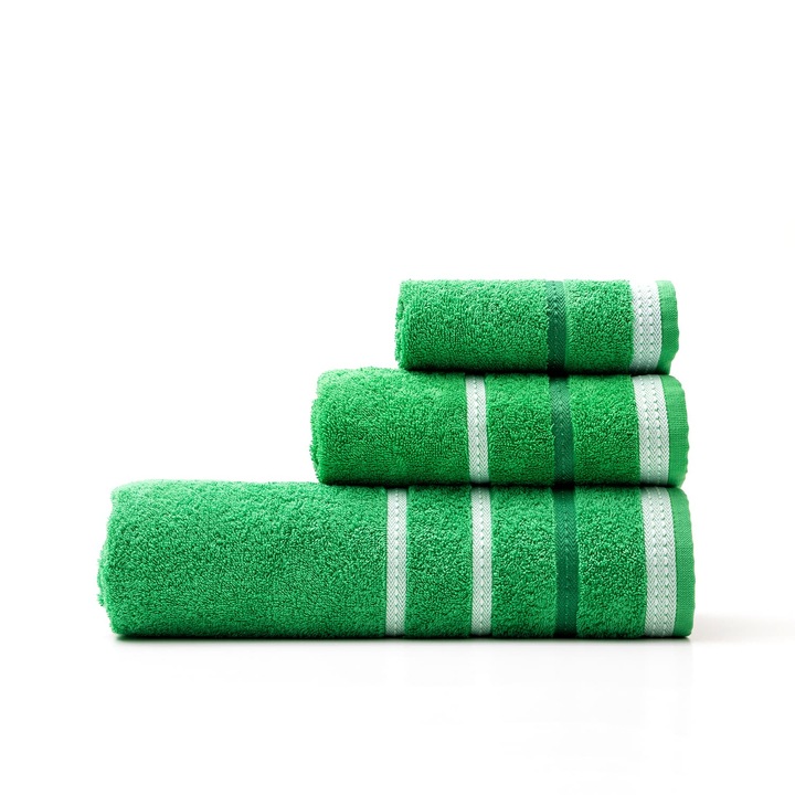 3 db pamut fürdőlepedő készlet, Benetton, zöld