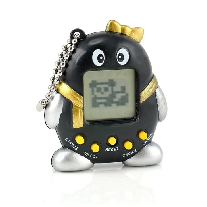 Joc interactiv pentru copii, Zola®, Tamagotchi, animalut , "Alegeti un animal de companie si cresteti-l",5x5 cm, negru