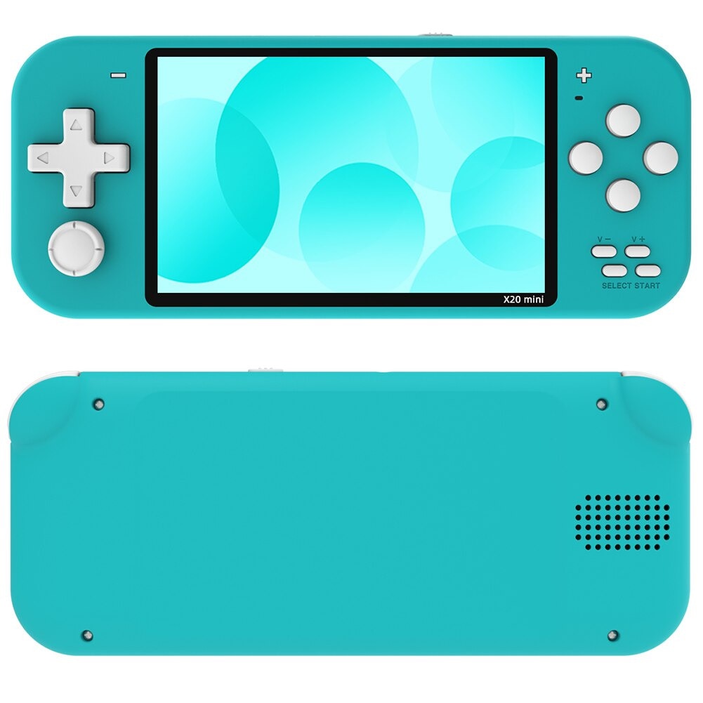 Consola de jocuri portabila, STELS, X20 Mini, Tehnologie inteligenta, Ecran color de 4.3 inch, 10.000 de jocuri, Verde