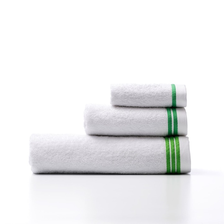 3 db pamut fürdőlepedő készlet, Benetton, fehér