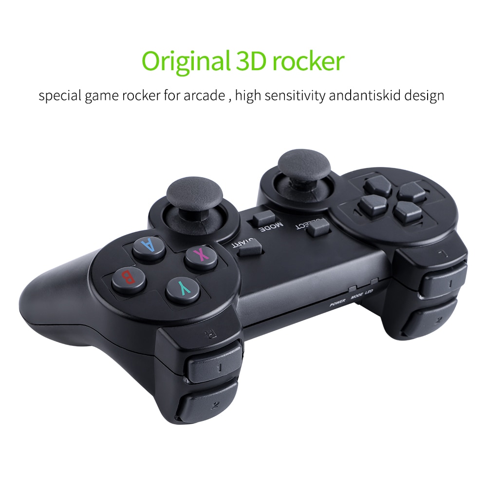 Consola de jocuri, STELS, Arcade Game Box, Dual Core, 64GB, 2 joystick-uri, 10000 de jocuri, Negru
