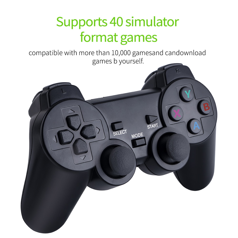 Consola de jocuri, STELS, Arcade Game Box, Dual Core, 64GB, 2 joystick-uri, 10000 de jocuri, Negru