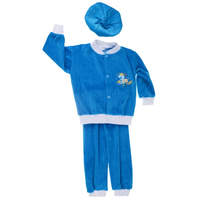 Комплект от 3 части за момче Mini Junior CPBP-5746, Син 86 СМ