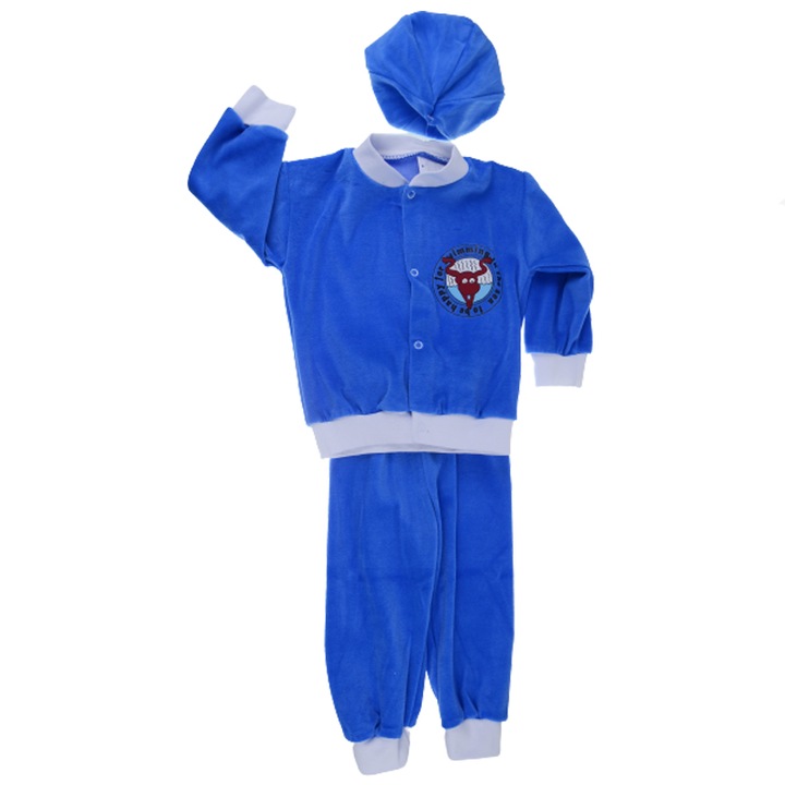 Комплект от 3 части за момче Mini Junior CPBP-0606, Син 86 СМ