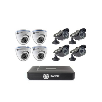 Kit supraveghere ICANSEE ICS-KU100-4A4S, cu 4 camere de exterior si 4 camere de interior, DVR 8 canale Full HD 1080p, 1 canal audio Kit supraveghere ICANSEE ICS-KU100-4A4S, cu 4 camere de exterior si 4 camere de interior, DVR 8 canale Full HD 1080p, 1 canal audio