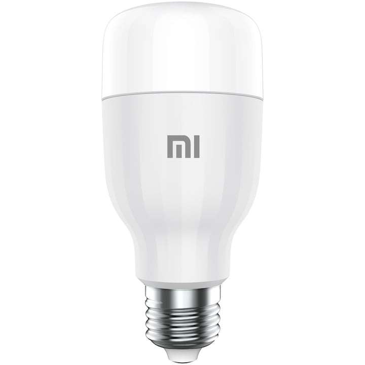 Смарт RGB LED крушка Xiaomi Mi Smart LED, Wi-Fi, E27, 9W, 950 лумена, Бяла и цветна светлина (1700-6500K)