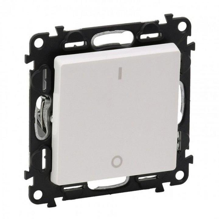 Механизъм двуполюсен ключ Legrand Valena Life, 16 AX, За бойлер, Бял