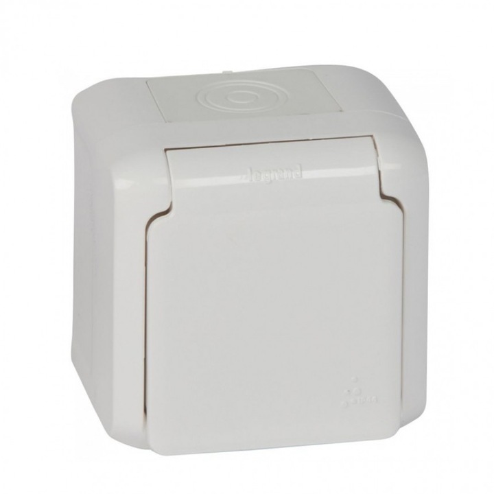 Контакт Legrand Forix, Шуко, IP44, Бял