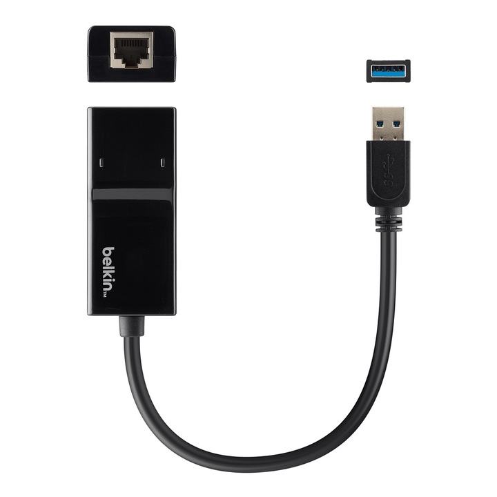 Belkin USB 3-Gigabit Ethernet adapter, fekete
