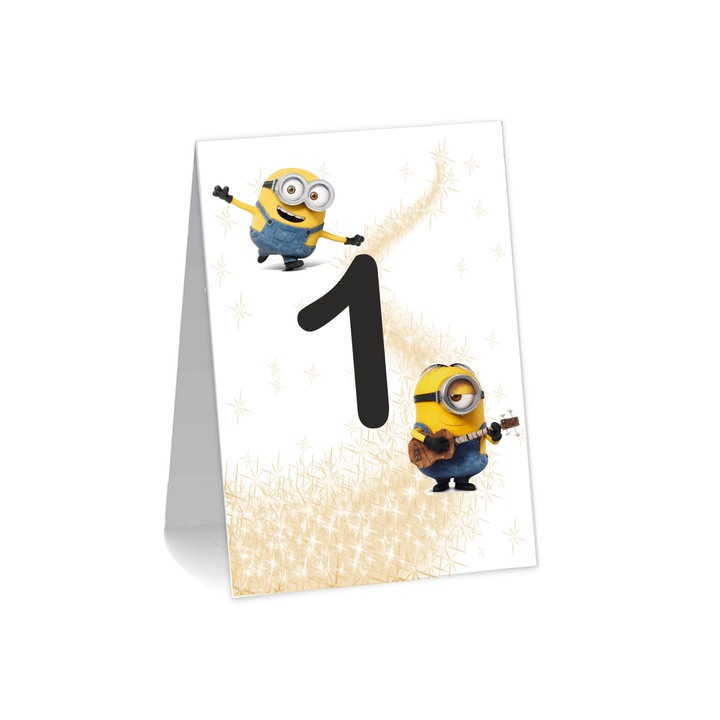 Numar de masa, Botez, Model NRB5, Minioni, Carton, Alb