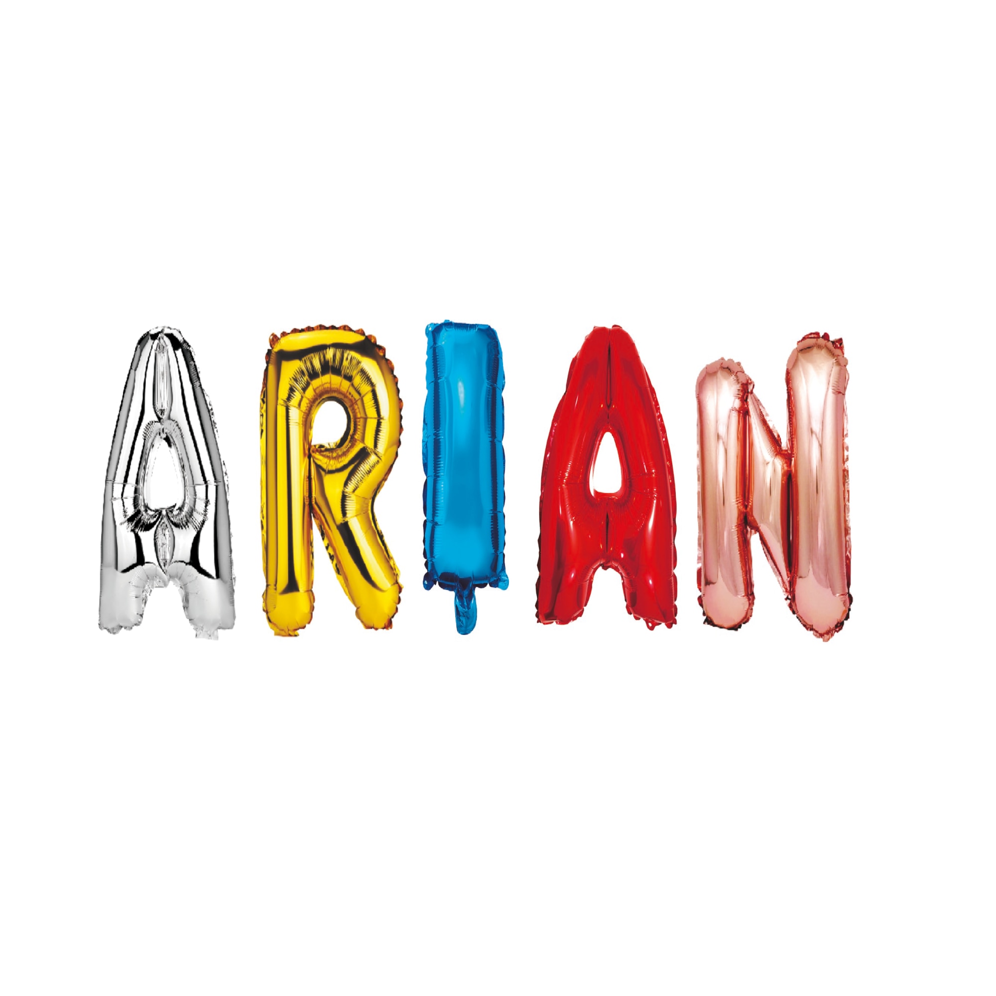 Комплект балони Arian Name, многоцветни, 40 см - eMAG.bg