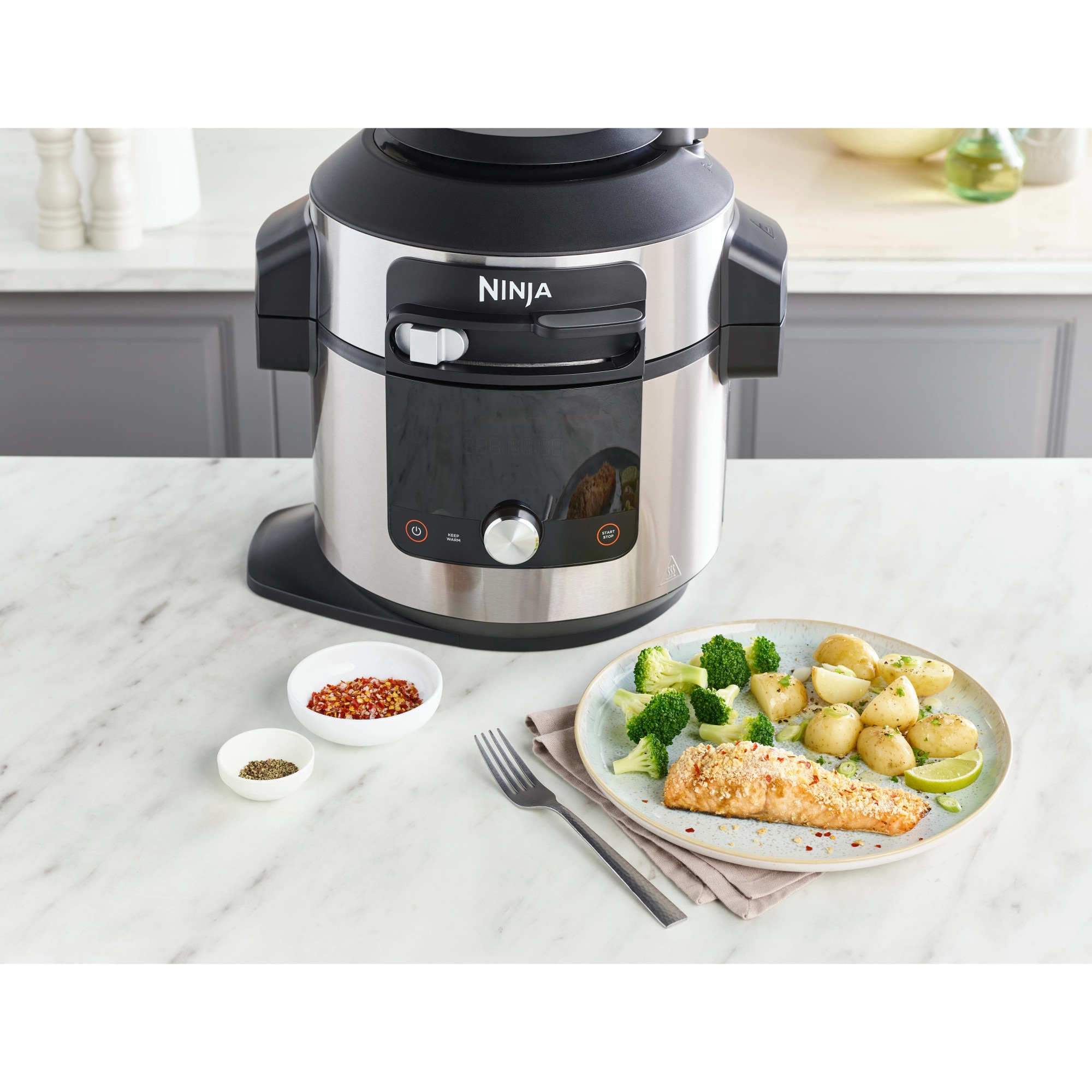 Multicooker 14 az 1-ben Ninja OL750EU, 1460W, 7,5l, 14 program, ezüst  fekete 