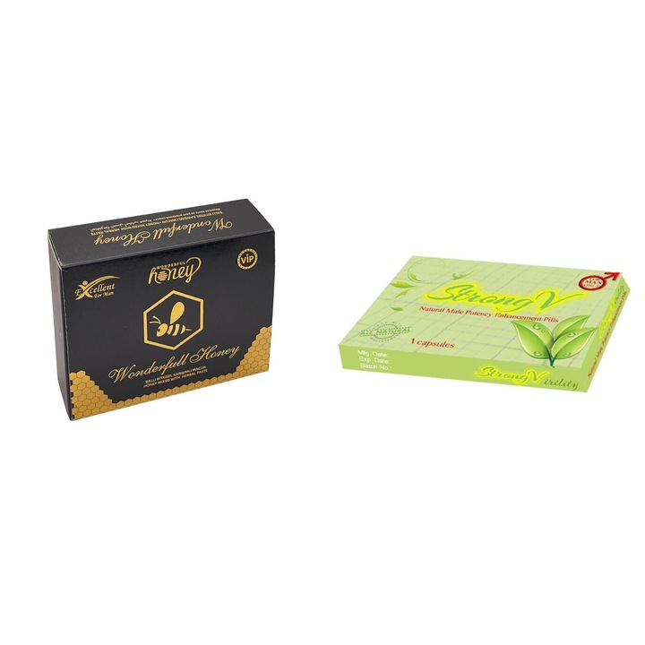 Miere, Wonderful, pentru potenta si performante sexuale masculine, 12 plicuri x 15g + o pastila StrongV cadou