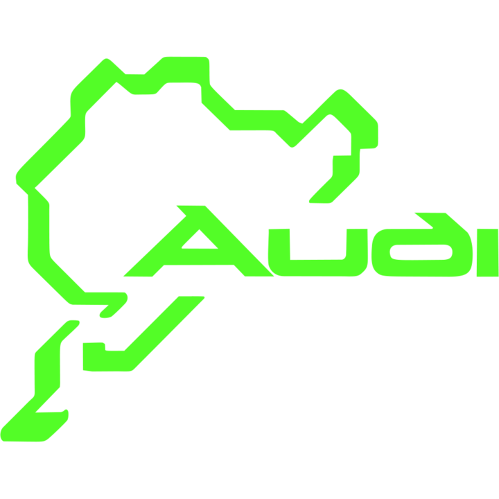 Sticker auto ''Audi pista'', 20x20 cm, Verde