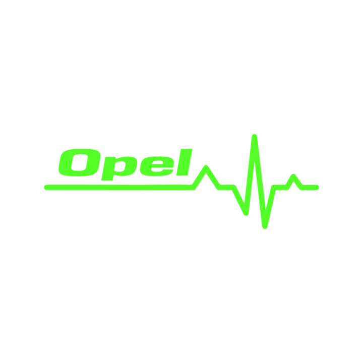Sticker auto ''Opel life'', 20x7 cm, Verde